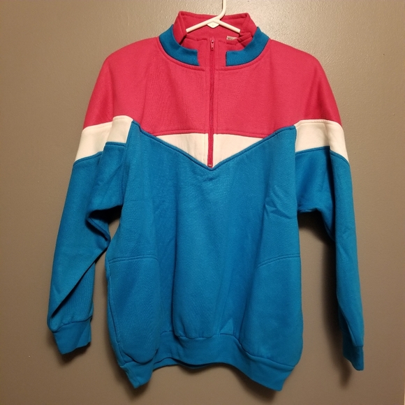Mister Noah Tops - VTG 80's 90's Mister Noah Plus tri-color block pullover sweatshirt size 20W